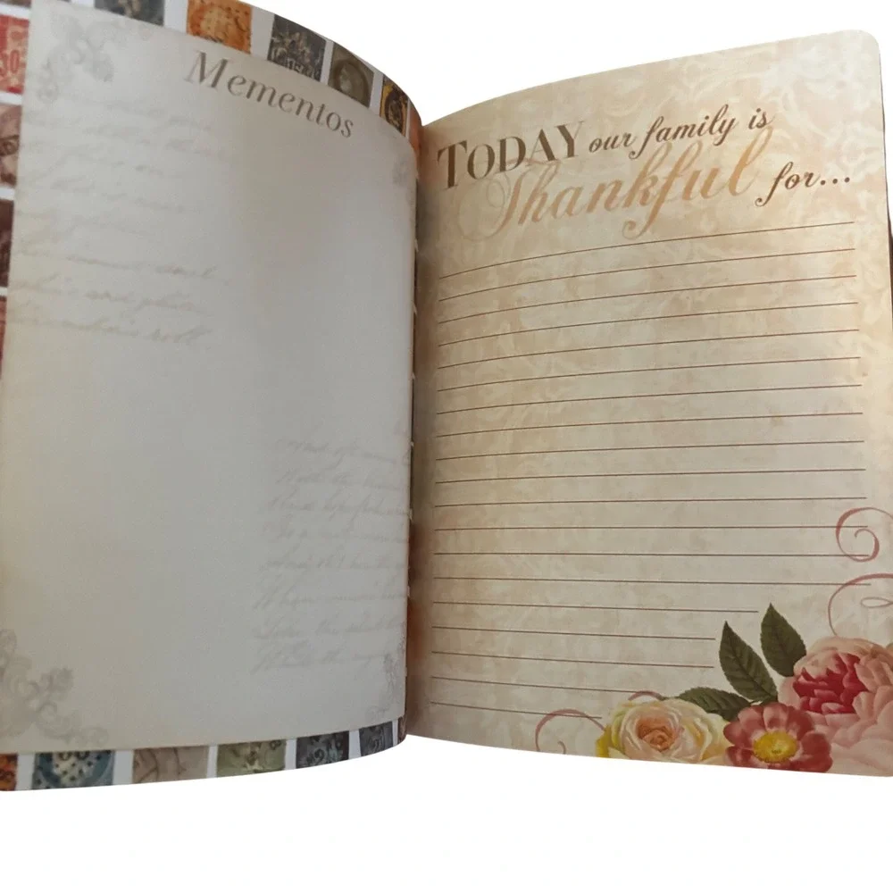 Punch Studio Treasured Family Moments Guided Journal Peacock Design